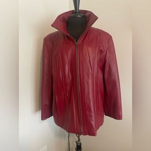 Kenneth Cole Reaction 100% Leather Jacket Size XXL